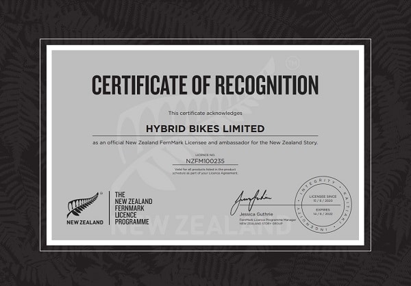 Hybrid Bikes gains Fernmark status